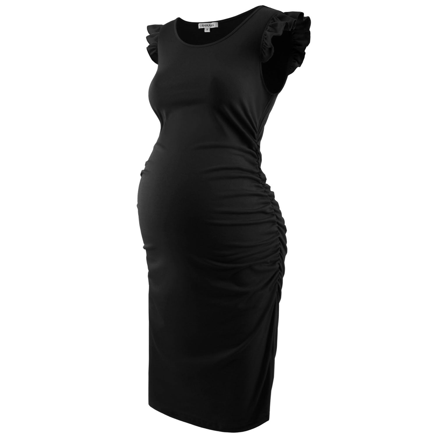 Buy Black Rib Side Cut-Out Bodycon Dress Online At Best Price - Sassafras.in